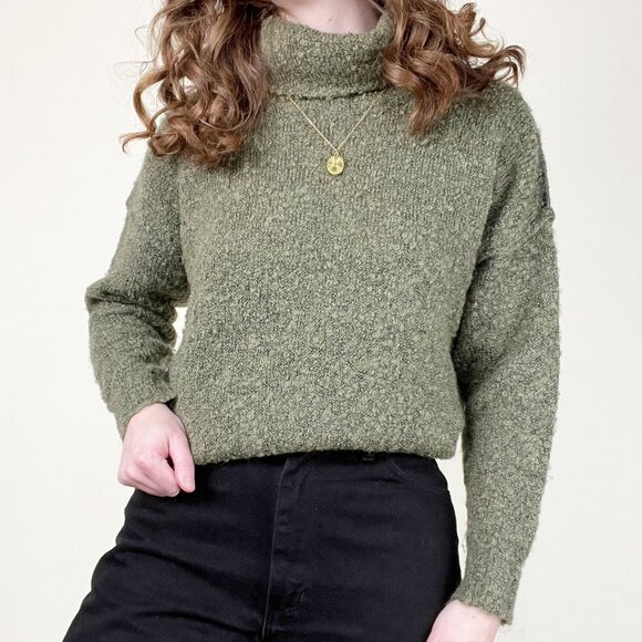 Vintage Boucle Mohair Wool Knit Oversized Slouchy Loose Relaxed Fit Scandinavian - Picture 1 of 8